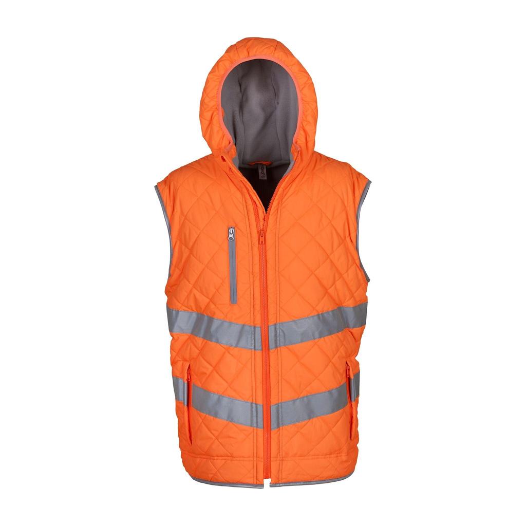 Yoko Unisex Adults Hi Vis Kensington Hooded Gilet