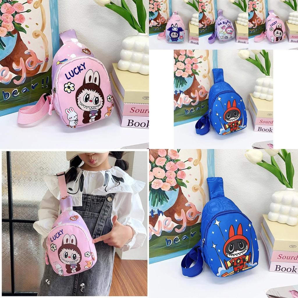 Adorable Kids Cartoon Chest Bag Spacious Design Fun And Playful Shoulder Bag Ideal For Daily Outings