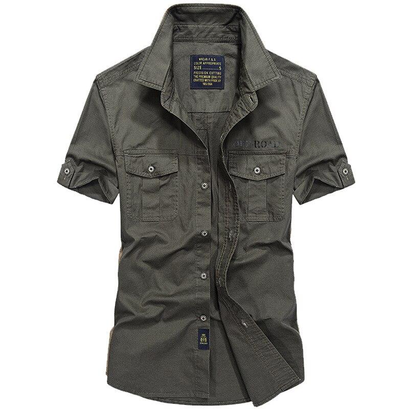 Летняя мужская рубашка Tooling, дышащая, впитывающая пот хлопковая, с коротким рукавом, мягкая, однотонная, с отложным воротником, большие размеры