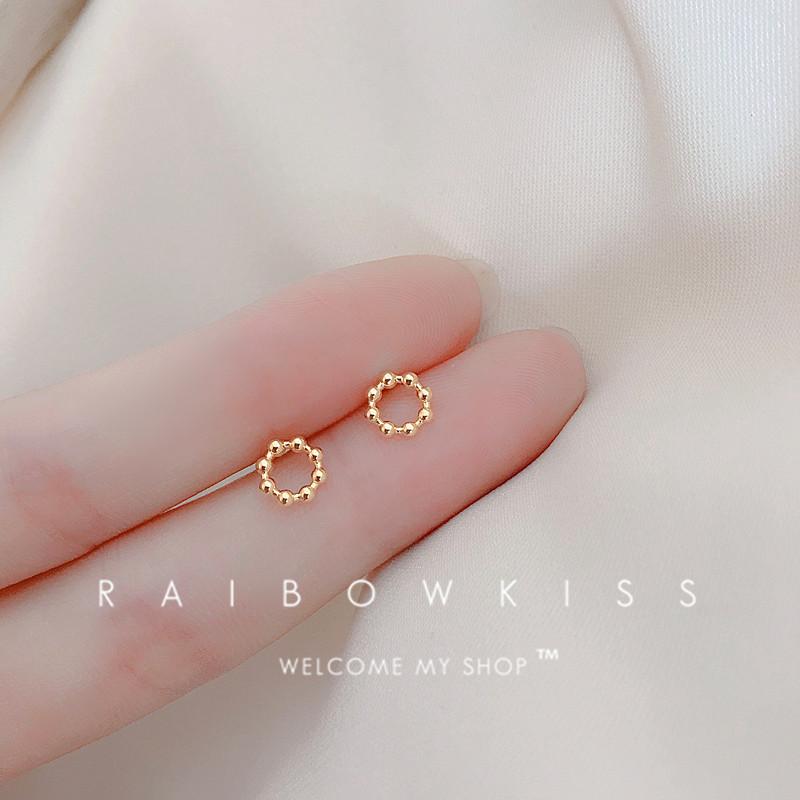 925 Silver Needles Gold Color Simple Small Butterfly Stud Earrings for Women Hypoallergenic Daily Wear Ear Girls Pierc Gifts