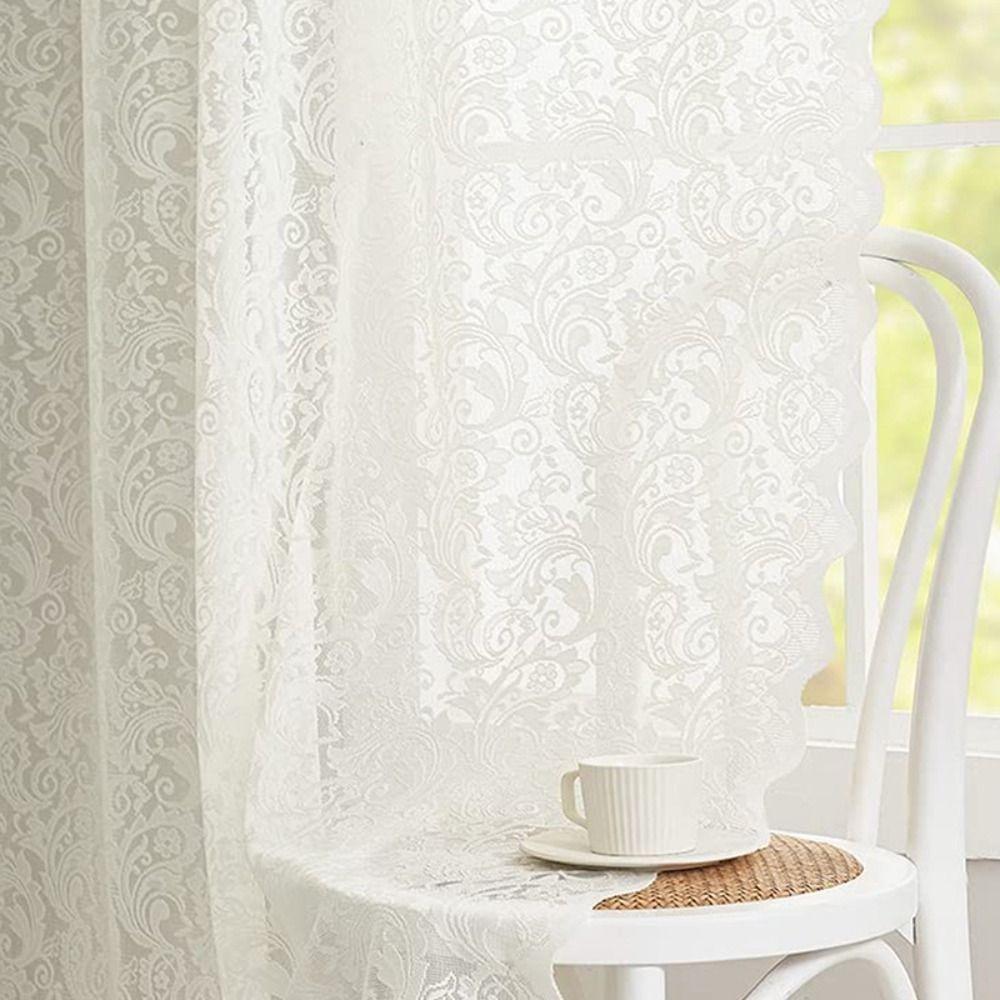 Легкая прозрачная занавеска принцессы для спальни, полузанавеска, новая белая тюль-занавеска