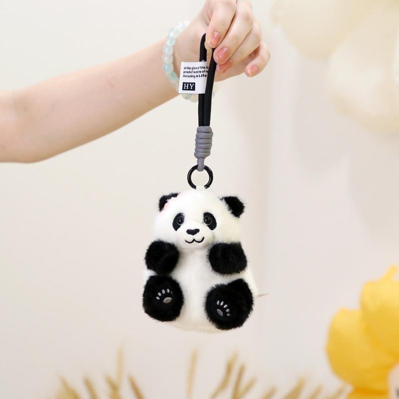 Adorable Plush Panda Keychain With Cute Skirt Features Soft Pp Cotton Filling