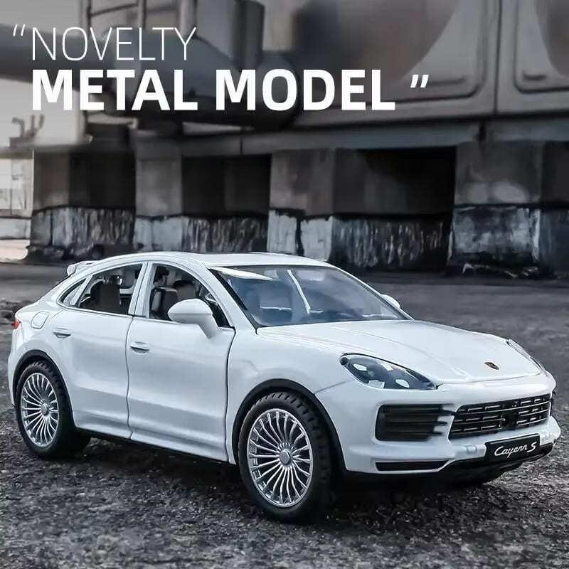 LYZRC Large 1:24 Porsche Cayenne SUV Miniature Collection Simulation Die-cast Alloy Car Sound and Light Vehicle Toy Car Children's Gift
