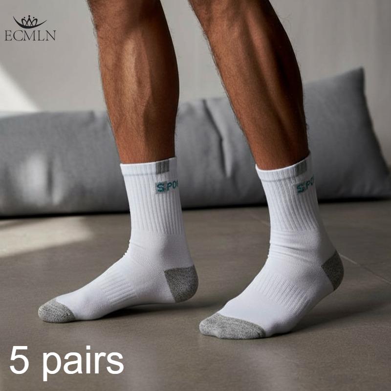 5 ПАР Мужские Деловые Спортивные Носки Мужские Носки Дышащие Контроль Запаха Хлопковые Носки для Осени/Зимы