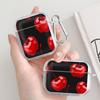Прозрачные чехлы для наушников Чехол-футляр Для Airpods 4 2 Pro 3 Pro2 1 Pro3 Красная вишня
