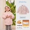 JELLYBABY Girls' Stand-Collar Bowknot Padded Winter Jacket