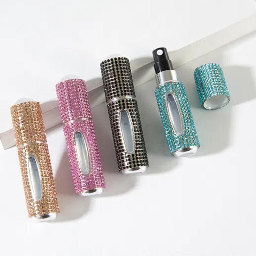 Crystal Design Mini Perfume Bottle Diamond-Encrusted Perfume Container Outdoor
