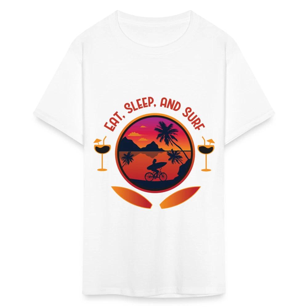 Футболка Eat Sleep and Surf Серфборд Серфинг Океан Закат Размер S-6XL