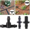 50 Pcs Barbed Hose Connectors Drip Irrigation 1/4" Universal Fittings 3-Way Coupling T Connectors for 4/7 Water Tube Garden Lawn Flower Pot