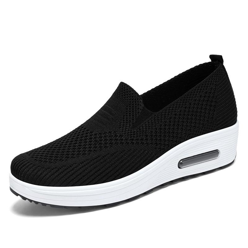 Туфли женские летние новые повседневные туфли на платформе дышащие и увеличивающие высоту туфли на воздушной подушке женские туфли с одной педалью