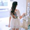 Swimsuit Female Summer Dress Fairy Medium Sleeve Student Korean ins Skinny Belly Cover Hot Spring Conservative Large Size Swimsuit