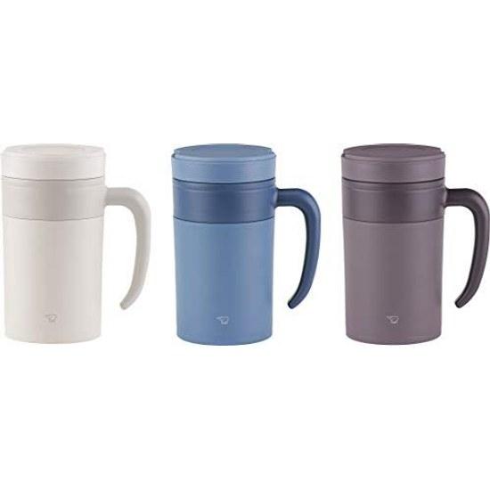 Zojirushi Handle Stainless Steel Tea Tumbler 16 Ounce Off White SE-KAE48WZ