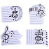 10Pcs/Set Self-adhesive Music Note Sticky Notes Smooth Writing 30 Sheets/Book Writing Memo Pad Creativity Various Music Shapes