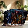 Custom Name Personalized Five Nights at Freddy's Print Blanket, Home Decor, Bedroom, Sofa, Camping, Couch, Gifts for Birthday Christmas