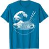 Графическая футболка с принтом Ramen Wave для мужчин и женщин, повседневная, из чистого хлопка, дышащая, летняя футболка