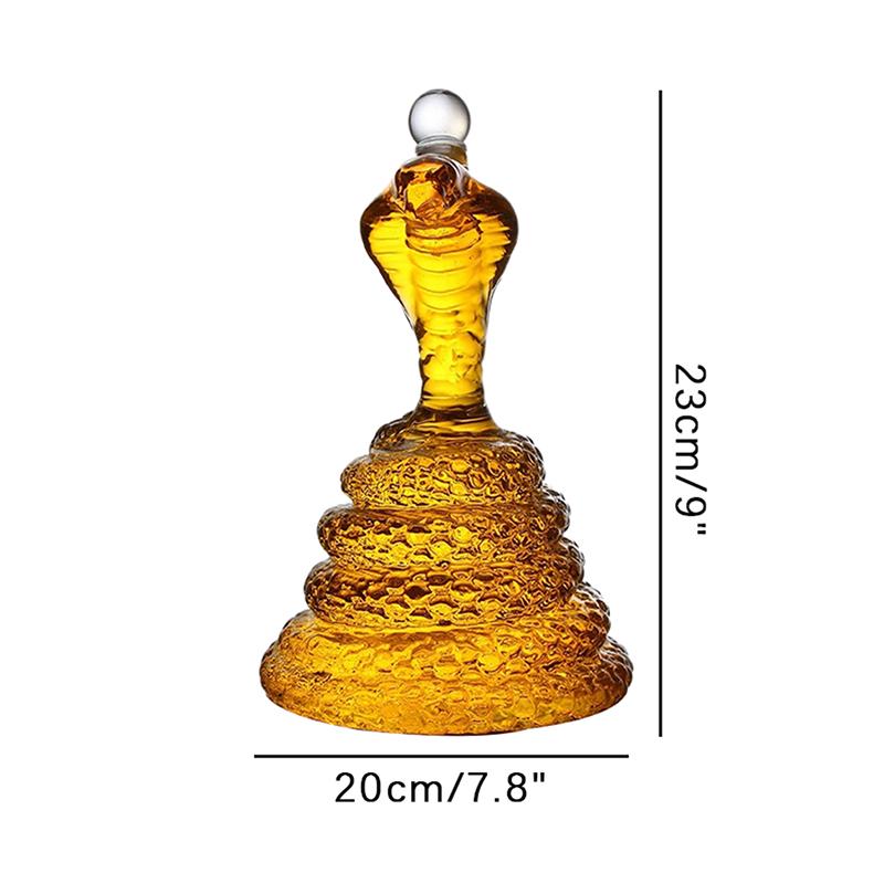 500Ml Liquor Bottles Snake Shaped Clear Whiskey Wine Decanter High Borosilicate Glass Zodiac Animal Wine Pot Craft Gift Decort