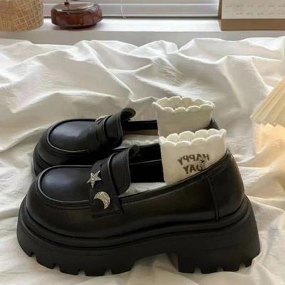 Женские туфли-лодочки на платформе с круглым носком и средним каблуком, Мэри Джейн, в японском стиле лолита, лоферы по акции, стильная обувь 39