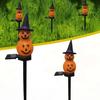 Хэллоуинские садовые фонари на солнечной батарее, тыква, привидение, водонепроницаемые светодиодные фонари для дорожки