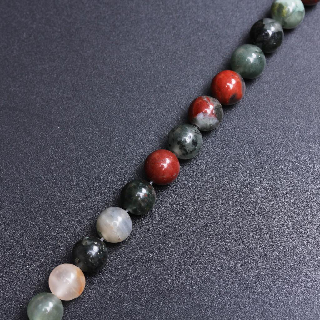 Горячая распродажа, африканские аксессуары из кровавого камня, натуральное изготовление ювелирных изделий, 4/6/8/10 мм, браслет, ожерелье, брелок, бусины, мода, 20-40 шт., бисерный материал