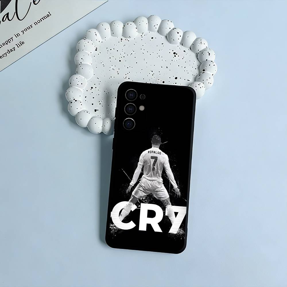 Чехол для телефона C-R-7 Ronaldo для Samsung S25, S24, S21, S22, S23, S30, Ultra, S20, Plus, Fe, Lite, Черный Мягкий Силикон