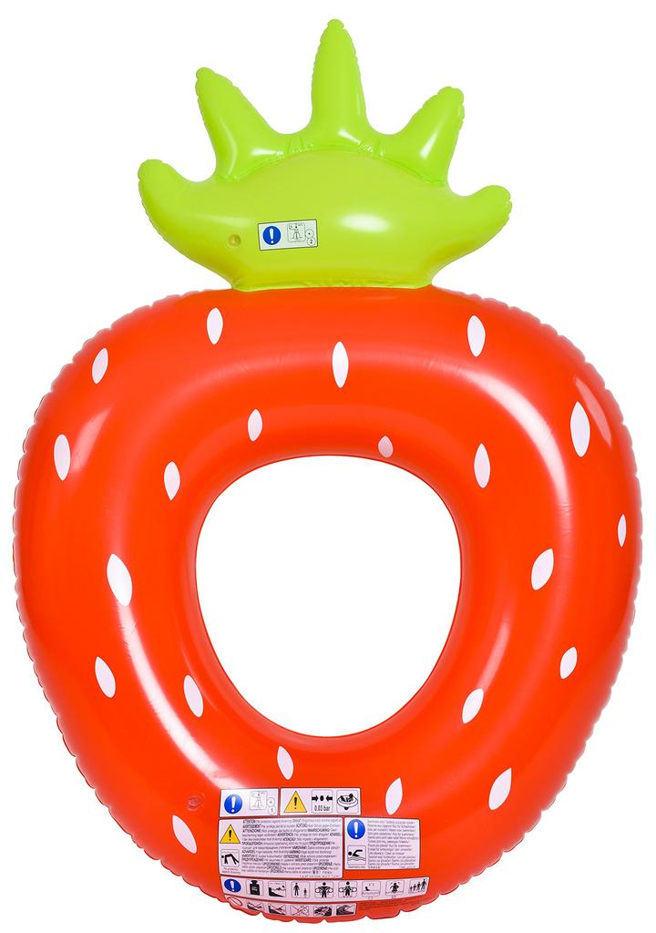 Надувной круг-пончик Клубника Jumbo 167 x 116 x 32 см