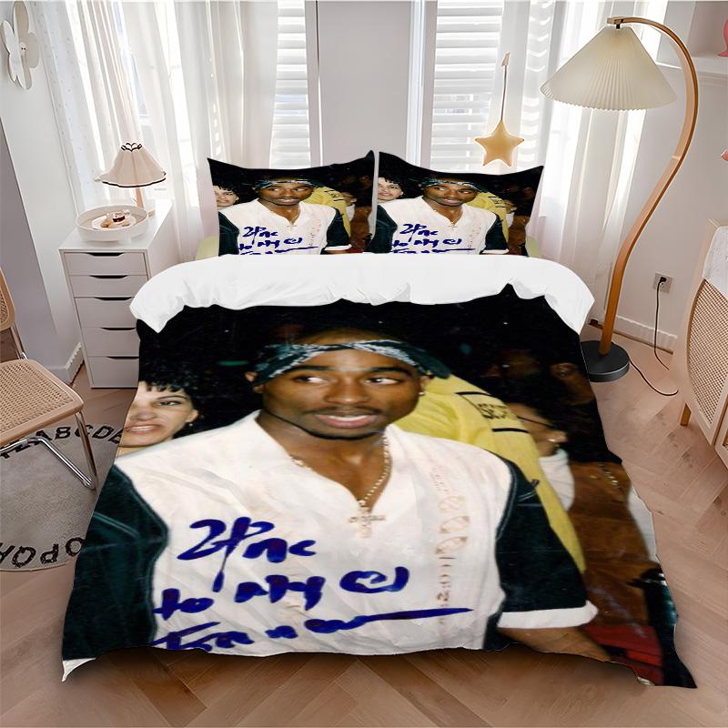 Rap Legend Bedding 3 Piece Set Hd Print Duvet Cover Pillowcases For Teens Adult Bedroom Decoration Christmas Gift C9211197