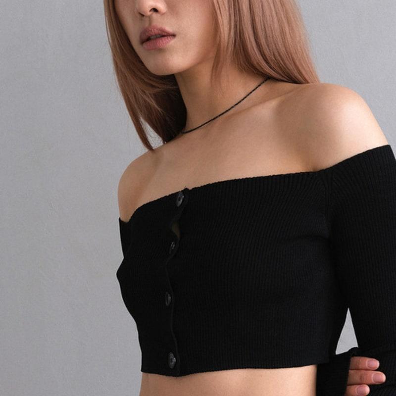 Another Layer Classic Black Necklace (silver925)