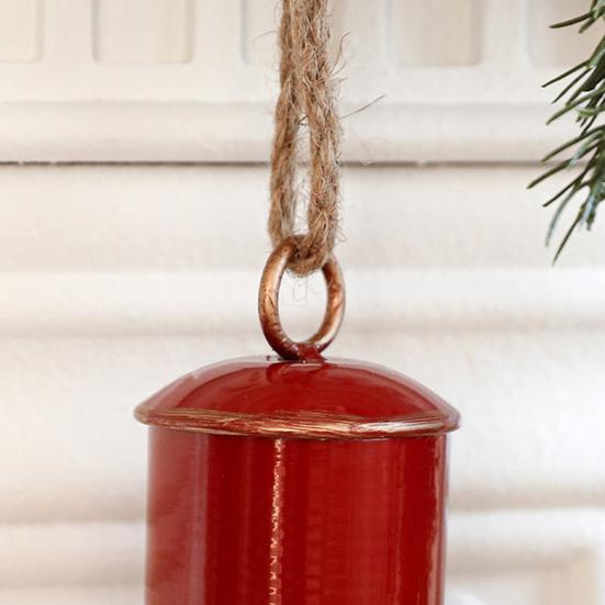 Деревенский Рождественский Колокольчик Коровы Винтажный Металлический Колокольчик с Джутовой Веревкой Ручной Работы Колокольчики Ветра Настенный Декор для Рождественской Новогодней Вечеринки