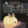 Красочный нефритовый кролик-ночник - светодиодная лампа с дистанционным управлением, перезаряжаемая, милая мультяшная лампа для кровати или детской комнаты