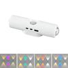 Magnetic Motion Sensor Night Light Rechargeable Smart RGB Gradient Wall Lamp for Bedroom Bathroom Closet Garden