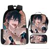 Jujutsu Kaisen Anime School Backpack Kids Teens Lightweight Oxford Fabric Dual-Strap Bag With Padded Back Support