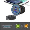 Автомобильное зарядное гнездо PD3.0 и QC3.0, два порта USB C, водонепроницаемое, со светодиодным сенсорным переключателем, 78 Вт, быстрая зарядка 12 В/24 В для мотоадаптера