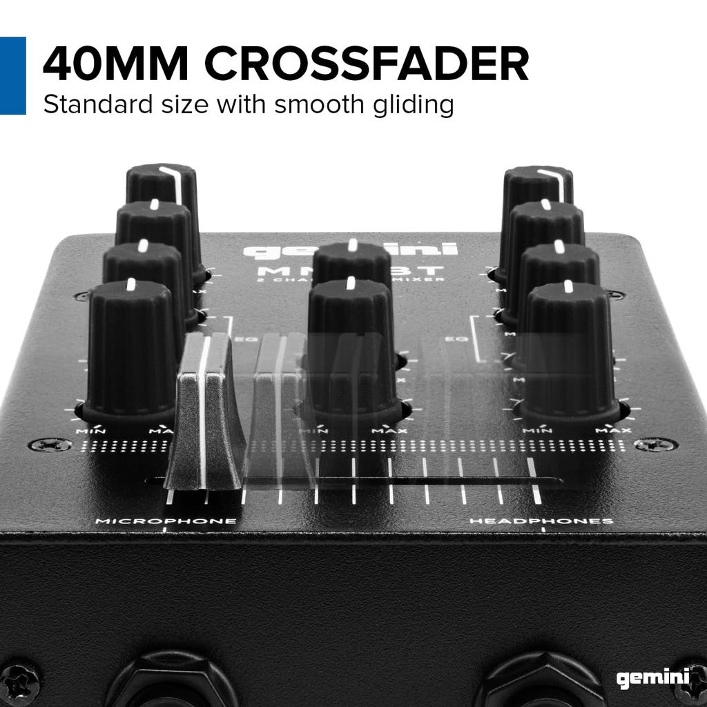Gemini Sound GEMINI DJ Mixer Portable 2ch Stereo Mixer MM1BT with Bluetooth Connection Function []