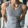 Мужской жилет Сплошной цвет с круглым вырезом без рукавов Фитнес-майки Дышащая повседневная уличная одежда Летняя одежда для отдыха для спорта Путешествия Покупки Повседневная одежда