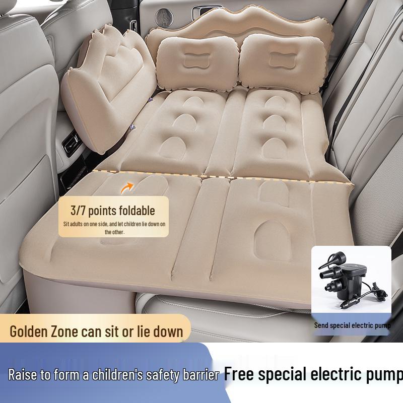 Надувная автомобильная кровать Three-Seven Split для детей - Универсальный складной матрас для путешествий на заднее сиденье для седанов и внедорожников