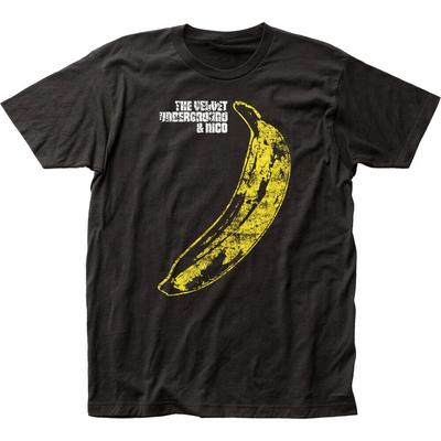 Черные футболки унисекс Velvet Underground с рисунком банана и лицензией рок-н-ролла