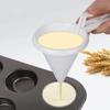 2pecs Cream Batter Dispenser Funnel Chocolate Candy Icing Funnel Mold Bakeware Foodgrade Plastic Pancake Cake Baking Tool DIY Kitchen