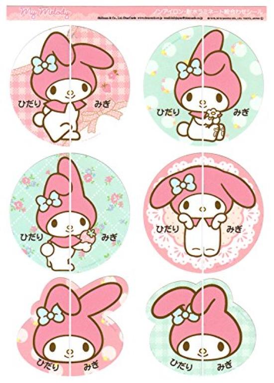 DearCards (Дорогие автомобили!) Наклейте их на обувь, и вы никогда их не перепутаете! Наклейки My Melody, не требующие глажки, водонепроницаемые, ламинированные — парные наклейки.