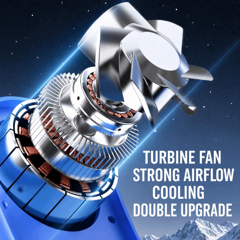 USB Rechargeable Waist Clip Fan 100-Speed Strong Wind Cooling Fan Portable Neck Fan Outdoor Hiking