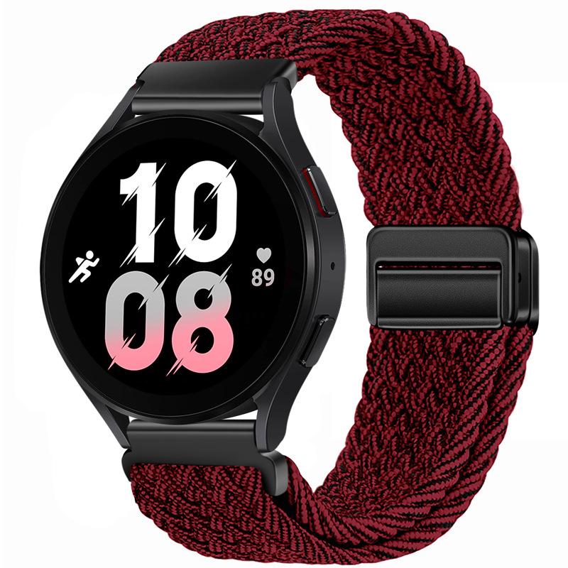 Плетеная нейлоновая петля 20 мм 22 мм для Samsung Galaxy Watch 6 5 4 3 Amazfit GTR4 Магнитный браслет Huawei Watch 4/3/GT3 Pro Ремешок