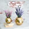 Metal Ball Round Flower Vase for Home Decor|Table Decorative Item for Bedroom Living Room Office Wedding |