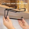 Kitchen Countertop Space Saver Hanging Paper Towel Rack, Drill-Free Metal Organizer, Saving Heavy Duty Organizer Storage Rack for under Cabinet