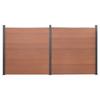 VidaXL Fence Panel Set, Fence Wall, Barrier with Post, Garden Edging Patio Terrace, Brown 3211830