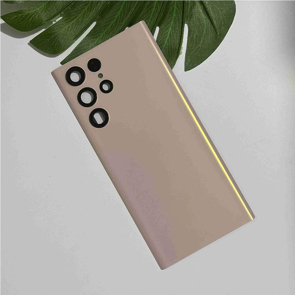 Glass For Samsung galaxy S22 Ultra S908B Cover Real Glass Replace Back Battery Housing Case Lens + Adhesive Camera Lens