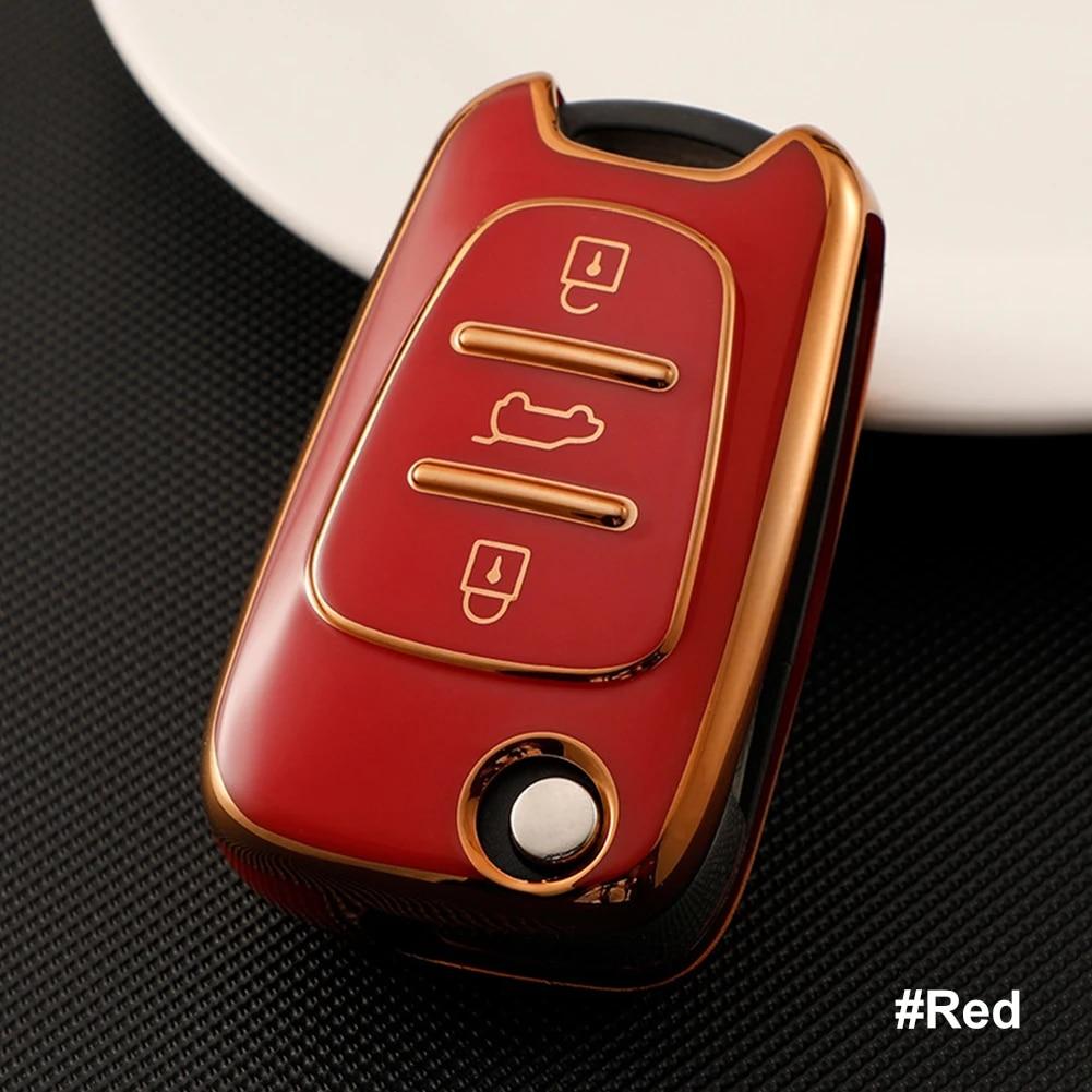New TPU Car Key Case For Hyundai I20 I30 Elantra Azera Veracruz Veloster Kia Rio K7 K5 Sportage Sorento Flip Remote Cover