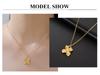 Cazador Stainless Steel Flower Pendant Necklace for Women Gold Color Jewelry 2026 Trend Chain On The Neck Birthday Gift