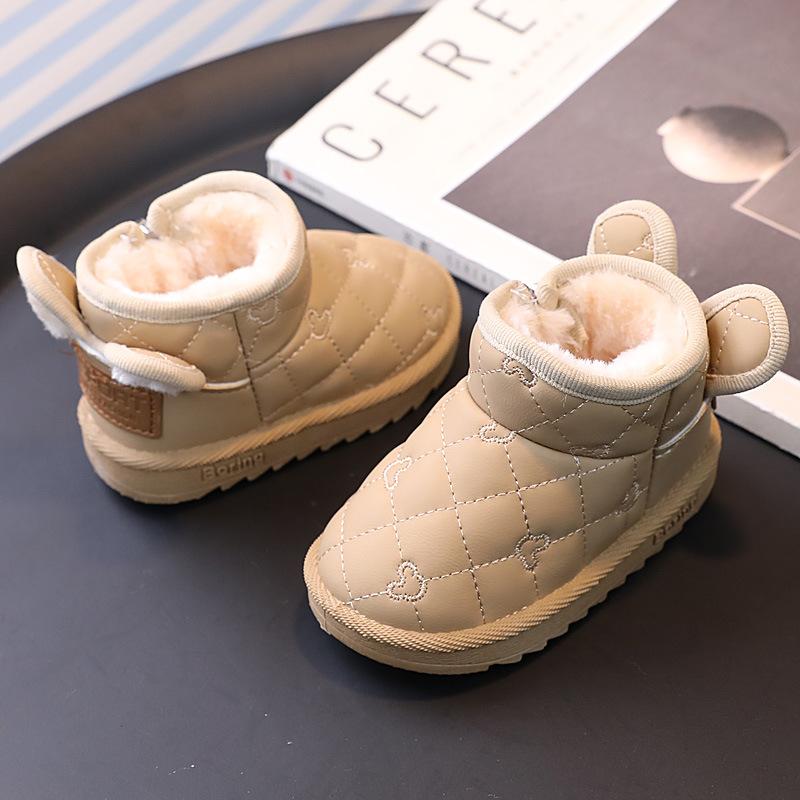 Children Snow Boots for Baby Girls Kids Winter Shoes Warm Plush Fashion Toddler Cotton Short Boots