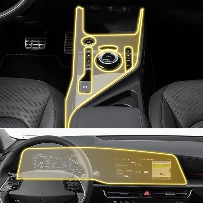 Pre-cut PPF Protection Film for Kia Niro SG2 2025 2024 Transparent TPU Navigation Gear Panel Center Console Cover Accessories