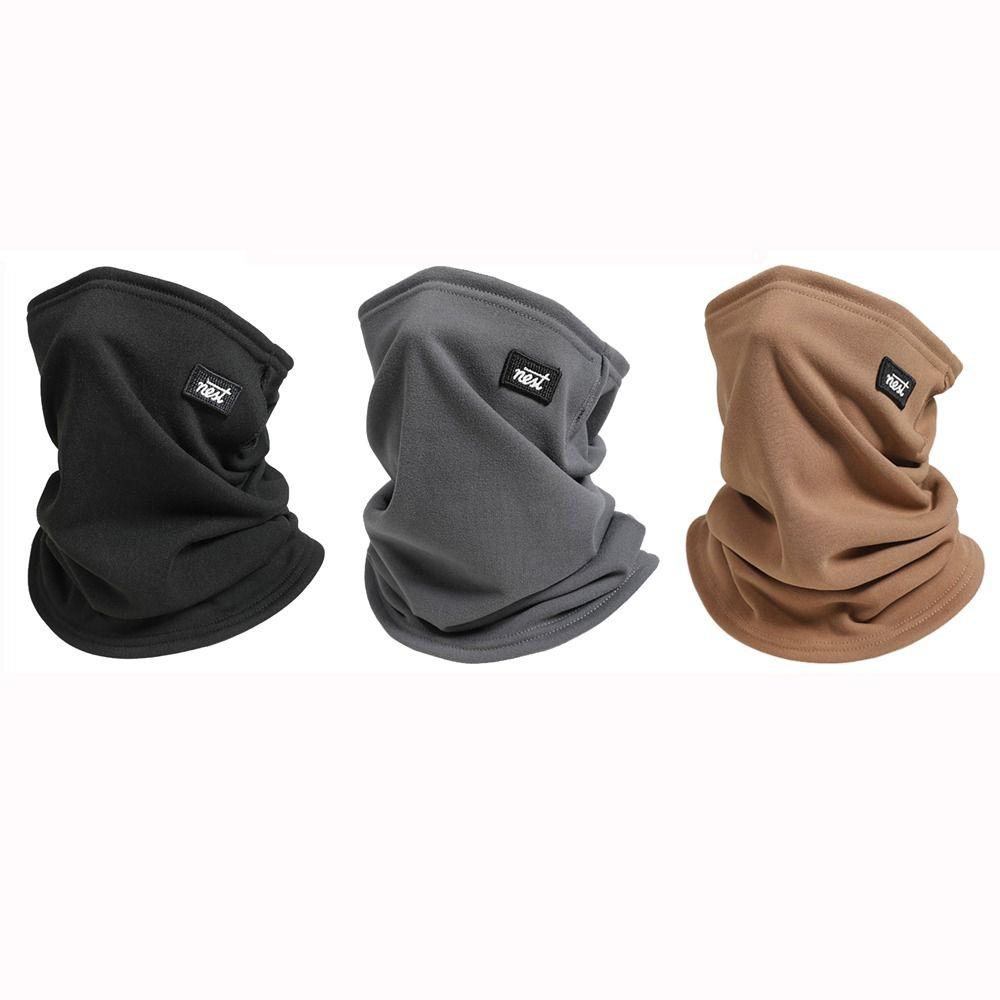 Solid Color Neck Gaiter Fleece Half Face Mask Fashion Ski Tube Scarf Men & Women