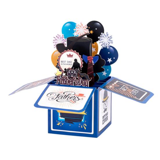 Открытка-раскладушка ко Дню матери с цветами 3D Pop Up Happy Mother's Day